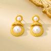 Retro Chinese Style Earrings Women Small Versatile Exquisite Temperament High-end Feeling Pearl New 's