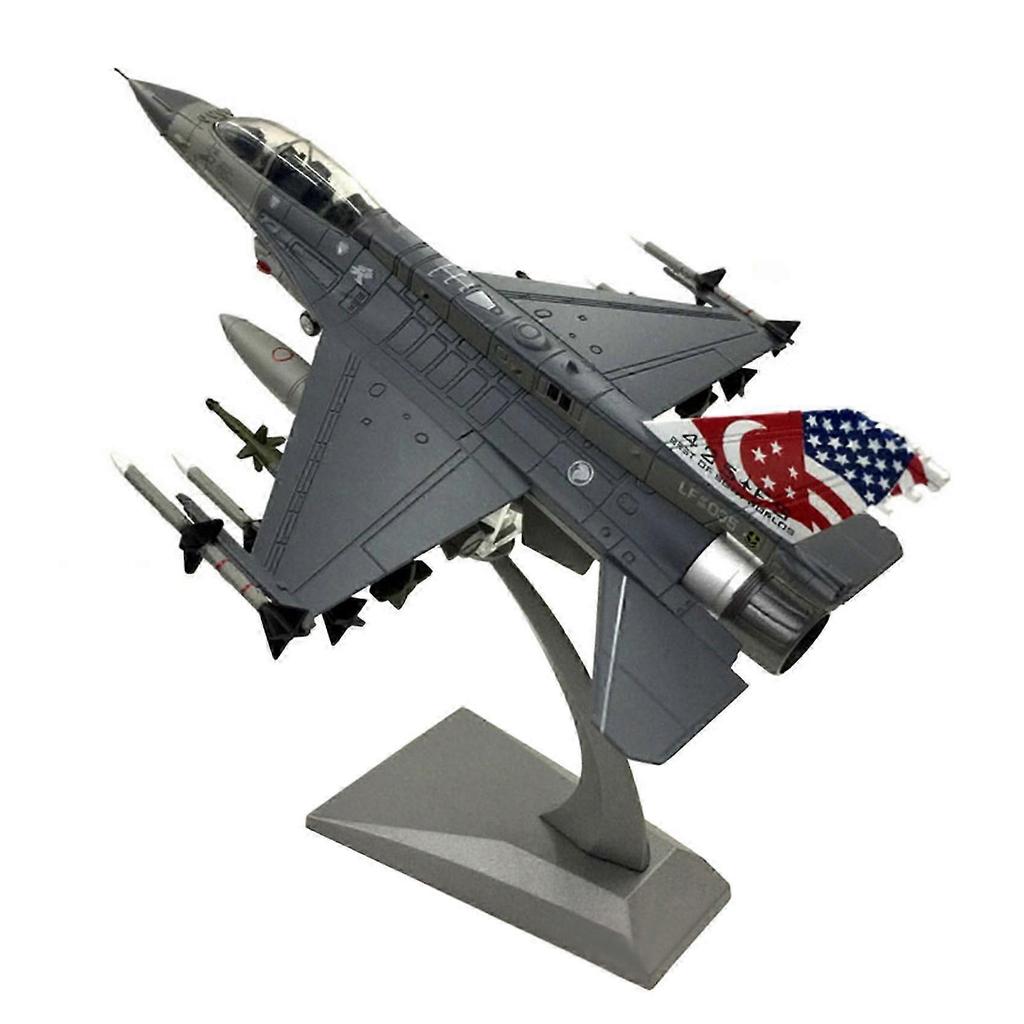 1:72 Scale F-16D Attack Plane Metal Die-Cast Airplane, Includes Alloy Stand for Commemorate Collect