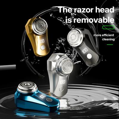 Mini Electric Razor Washed 3D Floating Knife Head New Mini Portable Digital Display Razor