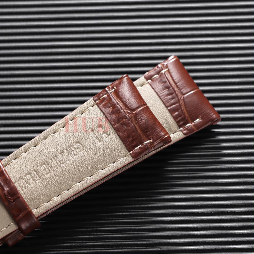 12/14/16/18/20/22/24mm Genuine Leather Watchbands Men Women Watch Band Strap Steel Pin Buckle High Quality Wrist Belt Bracelet