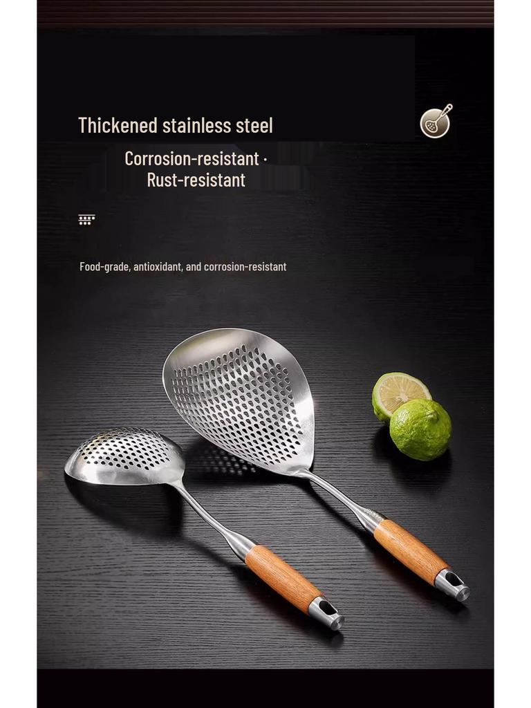 Edelstahl-Nudelsieb mit langem Griff für den Haushalt - Große & kleine Größen zum Abschöpfen von Knödeln & Abtropfen von Sichuan-Pfefferöl