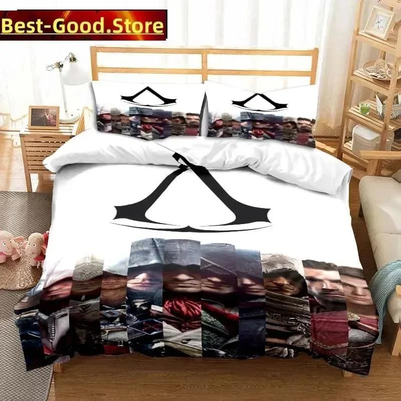 Fashion Game A-Assassins Creed Bedding Set Printed Bed Set With Pillowcase Duvet Cover Soft Single Double Queen Super King Size