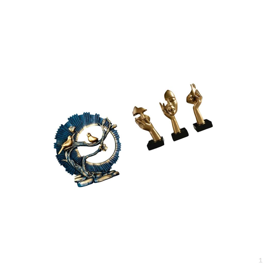 Figurine Craft Knick Knack Resin Thinker Statues Tabletop Decorations Abstract Art Sculptures for