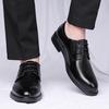 Fashion Black men's leather shoes Classic retro formal style Leisure Party Business Office Minimalist gentleman's shoes Hot selling