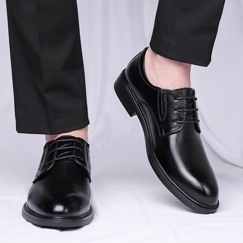 Fashion Black men's leather shoes Classic retro formal style Leisure Party Business Office Minimalist gentleman's shoes Hot selling