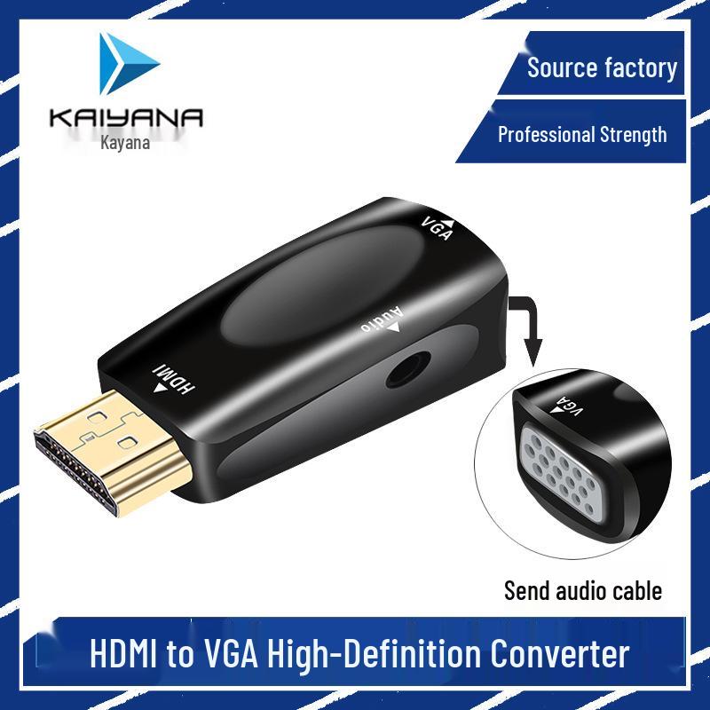 High-Definition HDMI To VGA Audio Converter 1080P for Computer and Projector