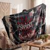 Slipknot Flannel Blanket, Custom Name Text Personalized Soft Throw Blanket Home Decor Gift