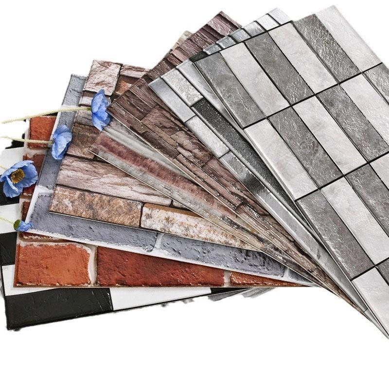 30*60cm 3D Brick Wall Stickers Self Adhesive Waterproof Foam Wallpaper Panel for Living Room Bedroom Kitchen Decor Home Improvement
