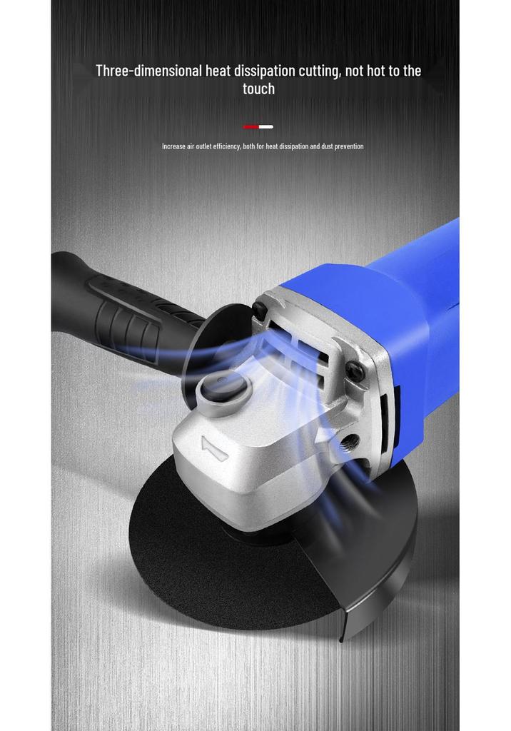 115mm High-Power Corded Angle Grinder: Lightweight Multi-purpose Tool for Cutting, Grinding, Rust Removal, and Polishing.