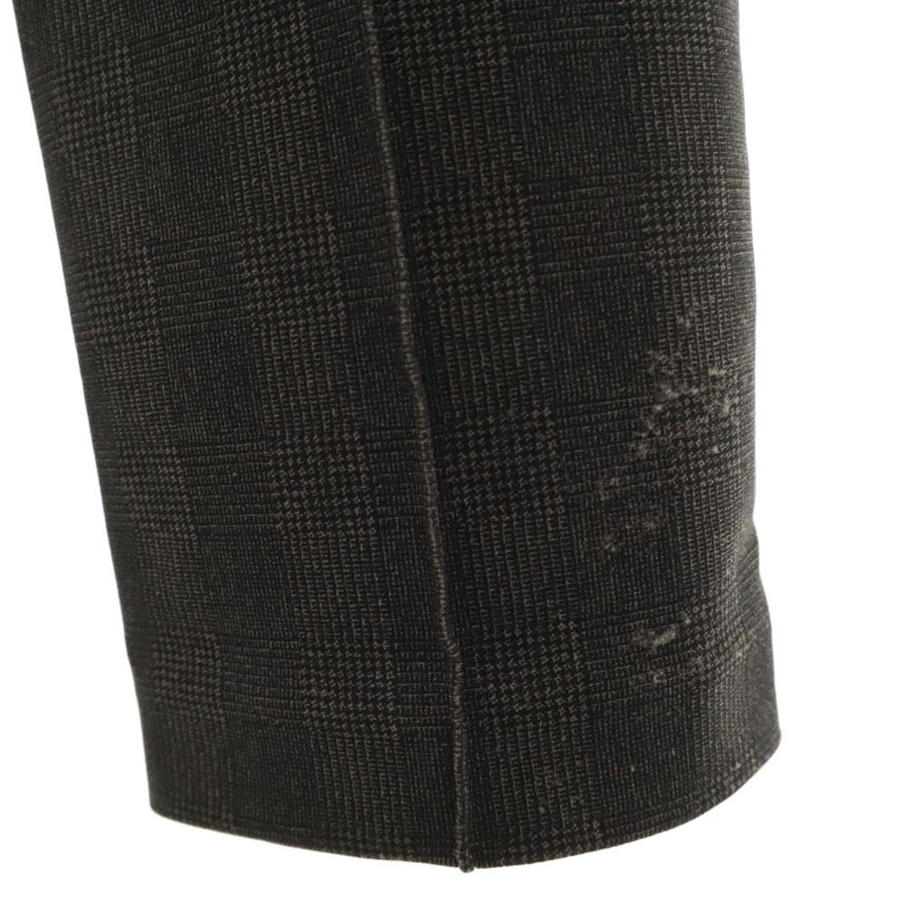 Milok made in Japan Check Pattern Tapered pants M gray stretch Men's Used