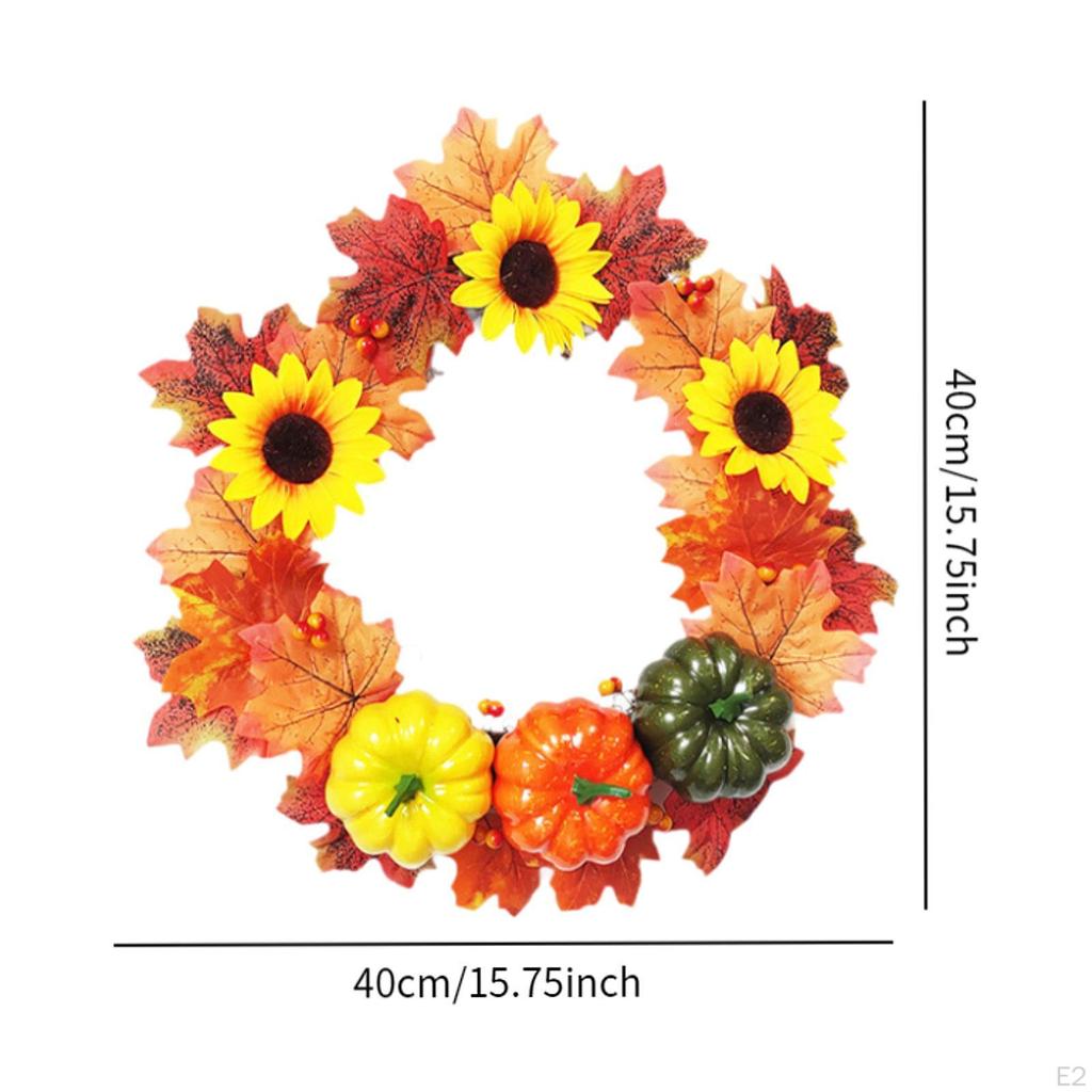 Halloween Artificial Wreath Hanging Decorations Desktop Maple Leaves Decorative