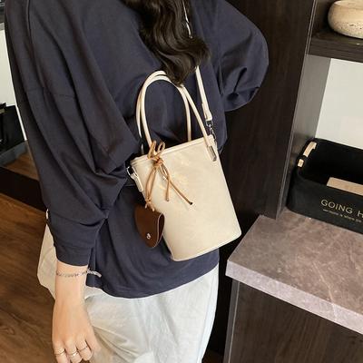 Retro Tasche Damen neue Frühling und Sommer beliebte Umhängetasche lässige tragbare Bucket Bag Schultertasche Tide