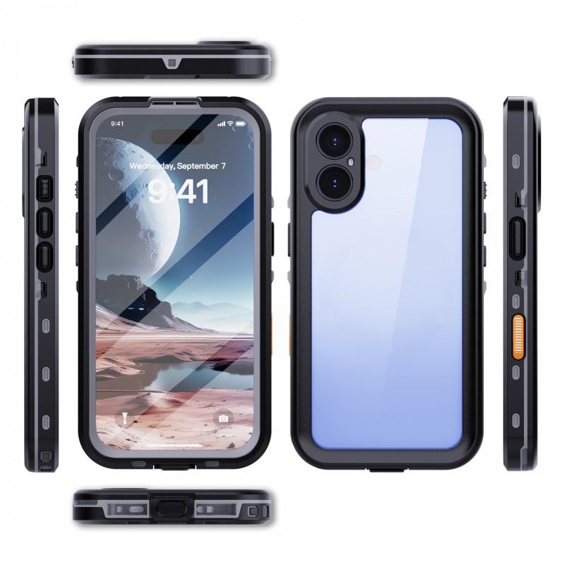 Waterproof IPhone 16 Pro Max Case IP68 Outdoor Shockproof TPU Cover 17 15 14 13 Series