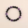 COAI Obsidian and Amethyst Bracelet Protection and Purification Prayer (February Birthday), Bracelet, Beads, Women's