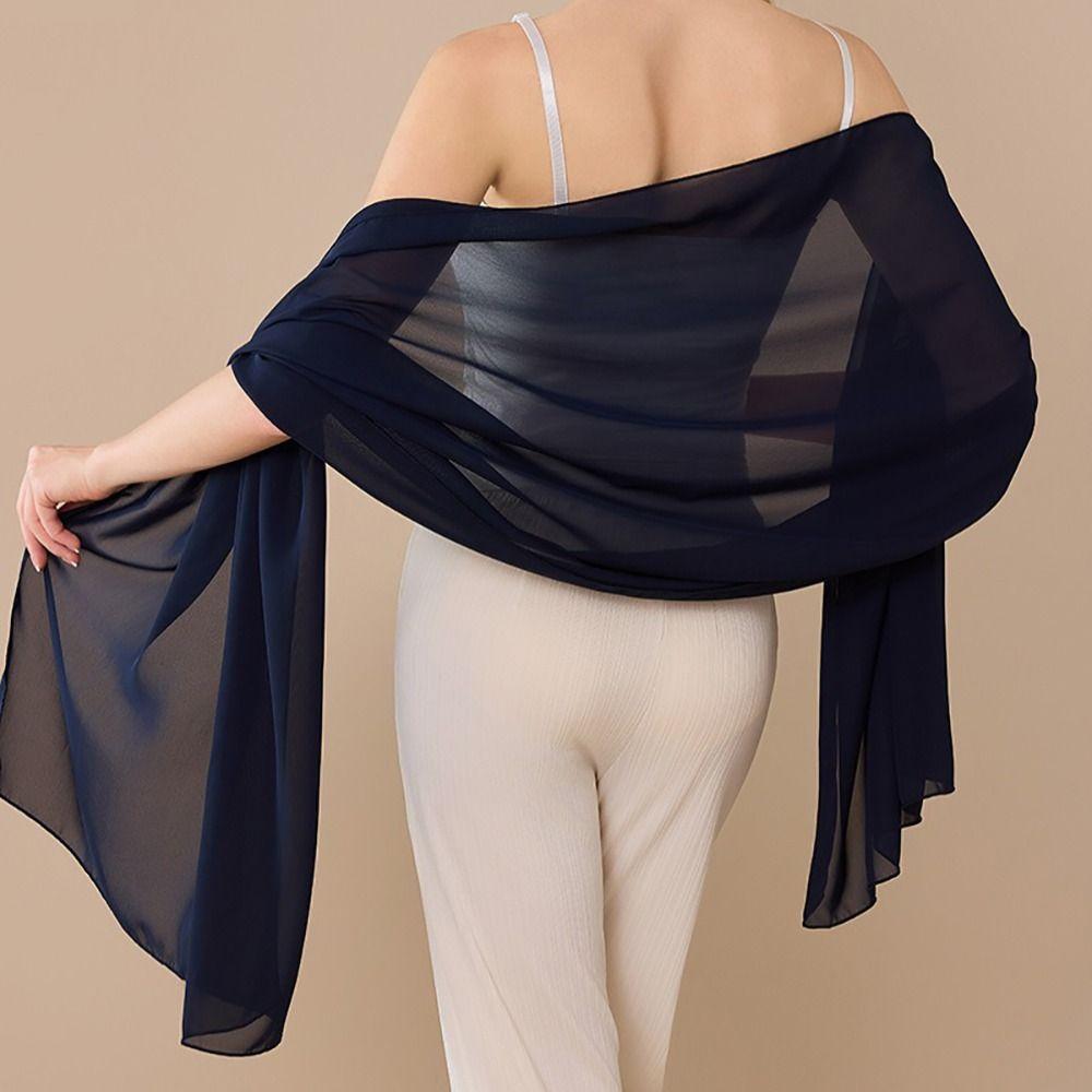 Elegantes Chiffon Chiffon Schal Langes Leichtes Gewebe Brautjungfern Schal Abend Schal Brautparty