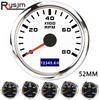 Ized 3000/4000/6000/8000 RPM 52mm Boat Tachometer Hourmeter Gauge Outboard Rpm Meter Red Backlight Boat Accessories Marine