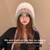 Korean Style Plush Pullover Hats Soft Fluffy Beanie Hat Versatile Knitted Warm Hat  Hiking