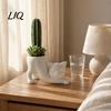 Small Cactus Flowerpot 3D Printed Stretching Cat Planter Pot, Cute Kitty Succulents Creative Lazy Statue Decor Animal Flowerpot, Lovely Kitten