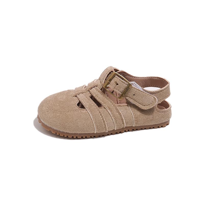 Sommer Neue Kinder Sandalen für Mädchen Rutschfeste Sohle Kleinkind Römische Strandschuhe mit Pastellfarben Prinzessin Elegant Gartenschuhe