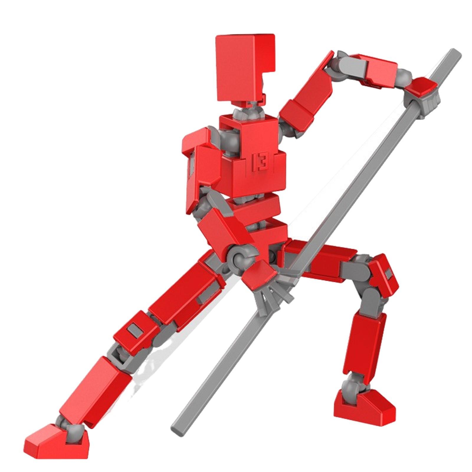 

Многосуставная подвижная кукла 3D-печать игрушка для снятия стресса One Size красный