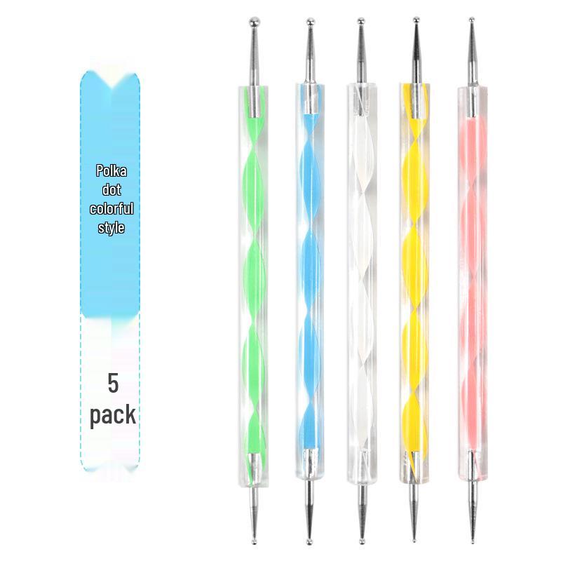 

Нейл-арт двухсторонний лайнер и дотс-ручка с силиконовым инструментом для тиснения для начинающих