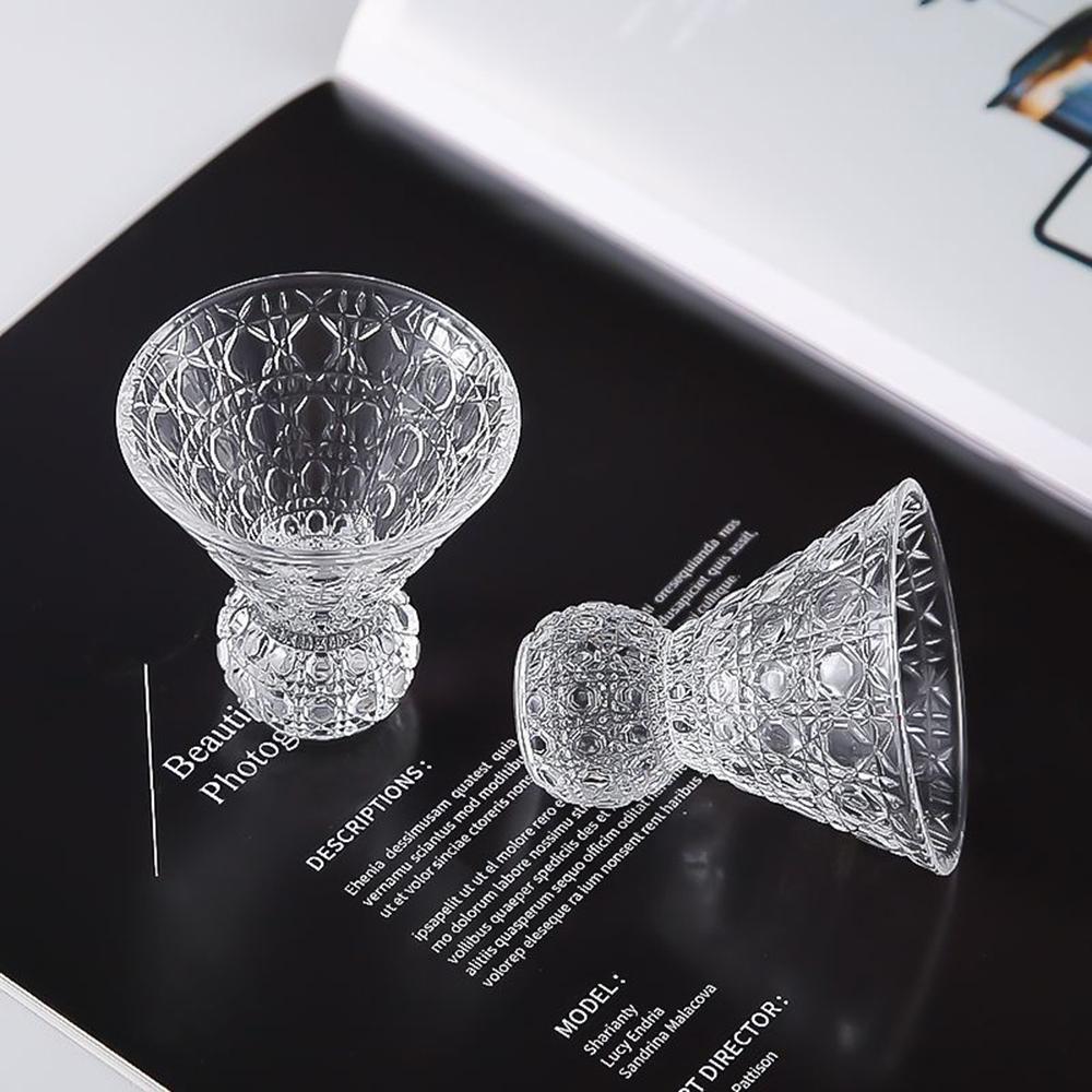 

2025 New badminton wine glass, Gemstone patterned crystal glass cup, Small Cocktail glass, Household shot glass wine set, 2/5pcs 50ml