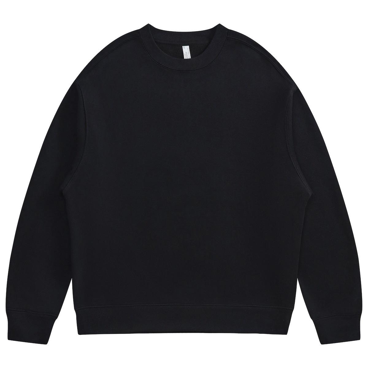 

Men S Clothing Autumn And Winter Thickened Velvet Pulling Warm Loose Shoulder Crew Neck Sweater Men S Trendy Bottom Couple 2XL чёрный