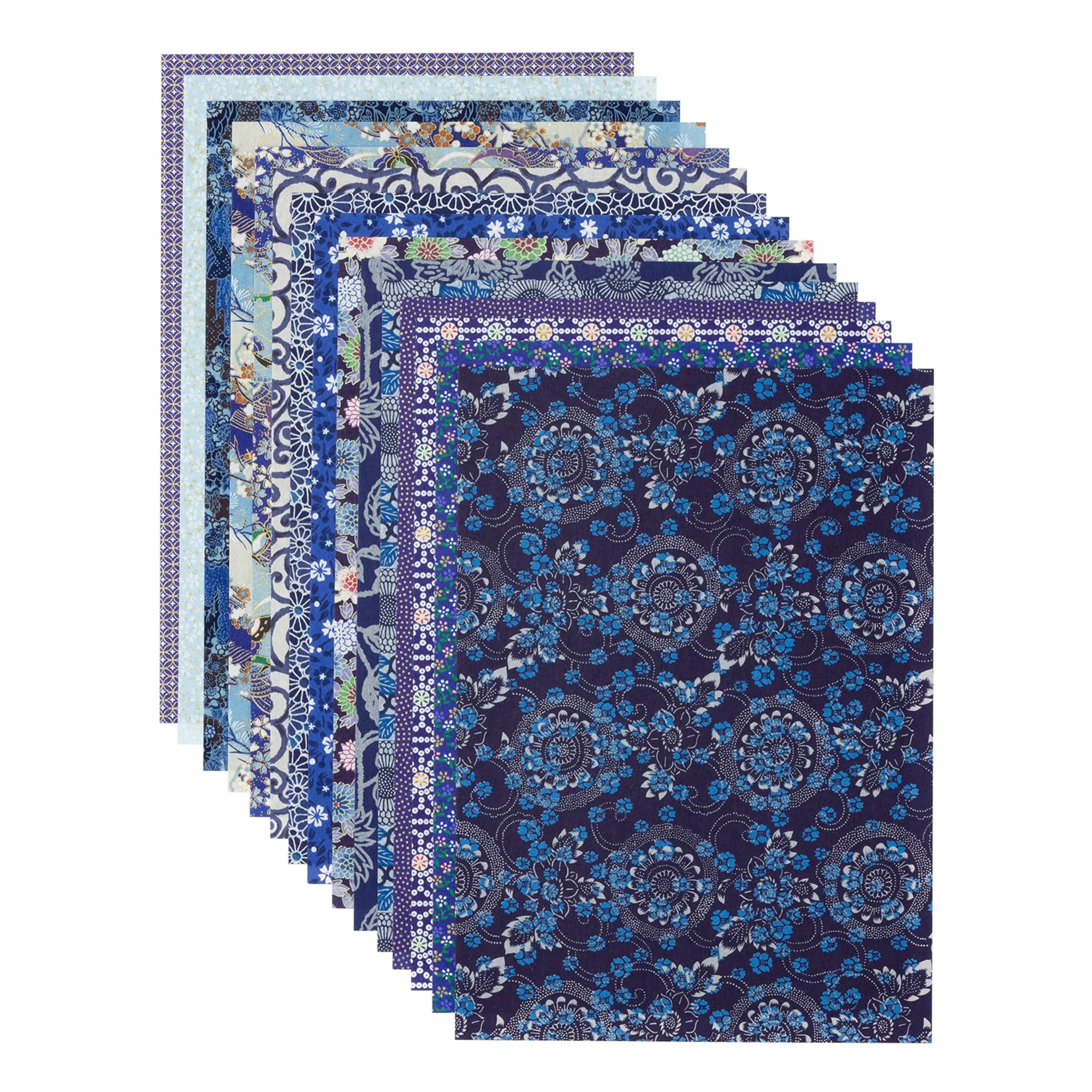 Washi Kawasumi Chiyogami Yuzen Washi A4 21 x 15 15 Blue Approx. 29.7cm patterns, sheets,