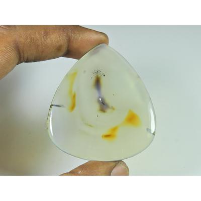 68Cts. Natural Botswana Agate Oval Cabochon Loose Gemstone 29X50X05 MM SK-4081