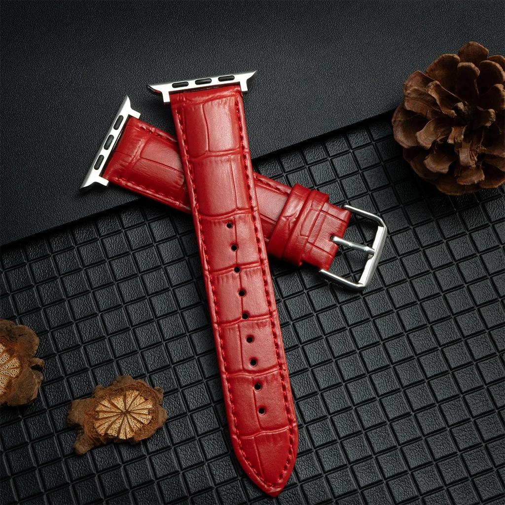 Leather Band Strap for Apple Watch Band Ultra 2 49mm 9 8 7 45mm 41mm High Quality for IWatch Series 6 SE 5 4 44mm 40mm Correa
