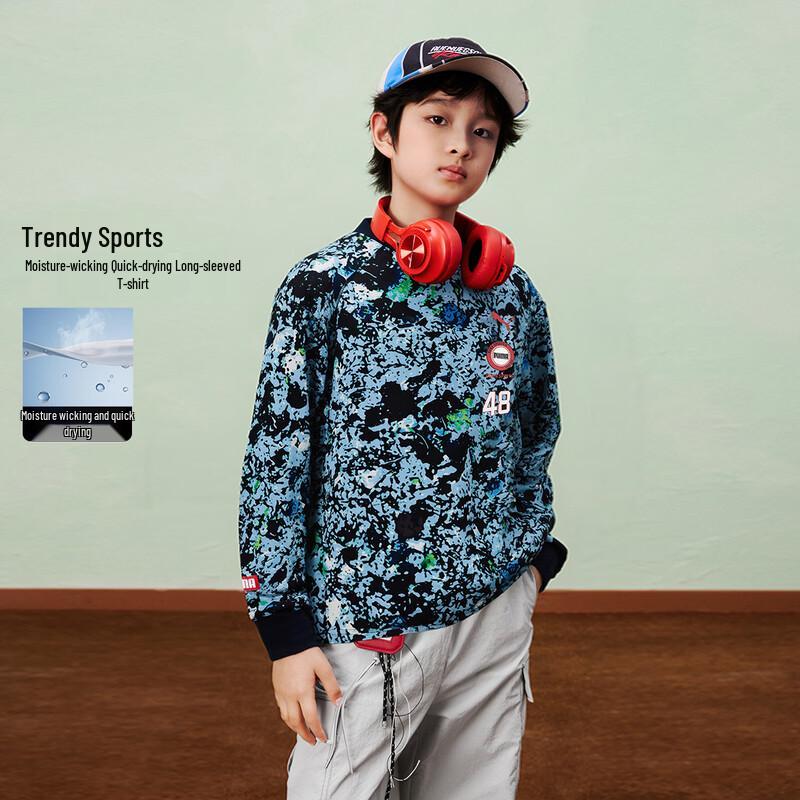 PUMA Kids 2026 Spring Long Sleeve T-Shirt for Boys 150cm