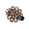 Retro Bun Hairpin with Three Teeth for Gripping. Fashionable Style Flower-shaped Three-toothed Duckbill Hairpin.