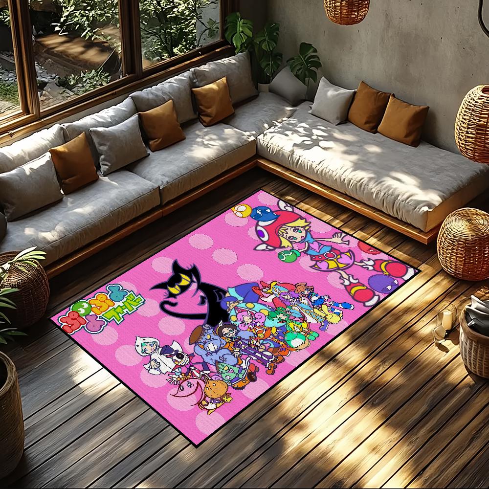 Game P-Puyo Puyo Small Carpet Bedside Kitchen Bath Living Home House Bedroom Floor Mat Doormat Rug Decoration