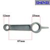 1 Stuks Luchtcompressor Drijfstang Zilverkleurig Aluminiumlegering Voor Luchtcompressor 12×67×23 12×69×20 12×76×23 13×83×24mm