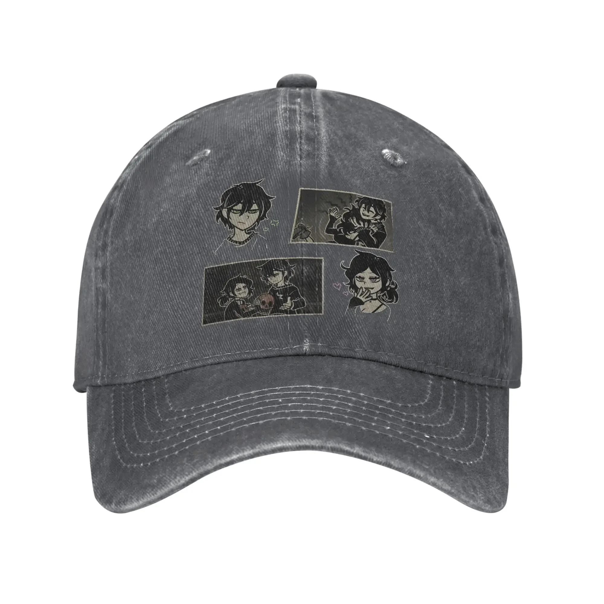 

The Coffin of Andy and Leyley Baseball Caps Distressed Denim Washed Sun Cap Funny Game Outdoor Workouts Unstructured Soft Hat Adjustable