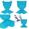 Kids Mermaid Tail Blanket With Pure Color Design And Acrylic Material For Cozy Comfort