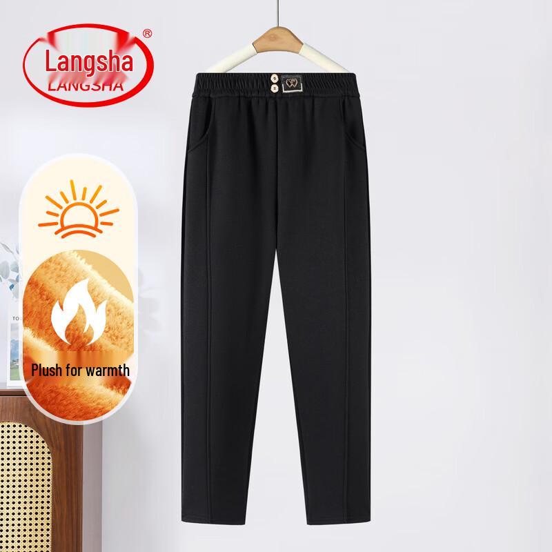 LangSha Women s Fleece-Lined Straight-Leg Pants 3XL