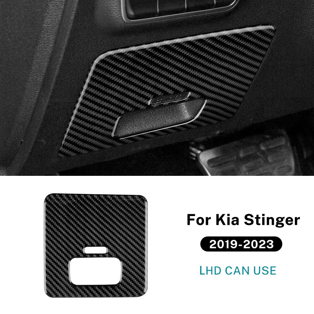 Real Soft Carbon Fiber Sticker For Kia Stinger 2019 2020 2025 2025 2025 LHD RHD Car Fuse Box Decor Panel Trim Accessories