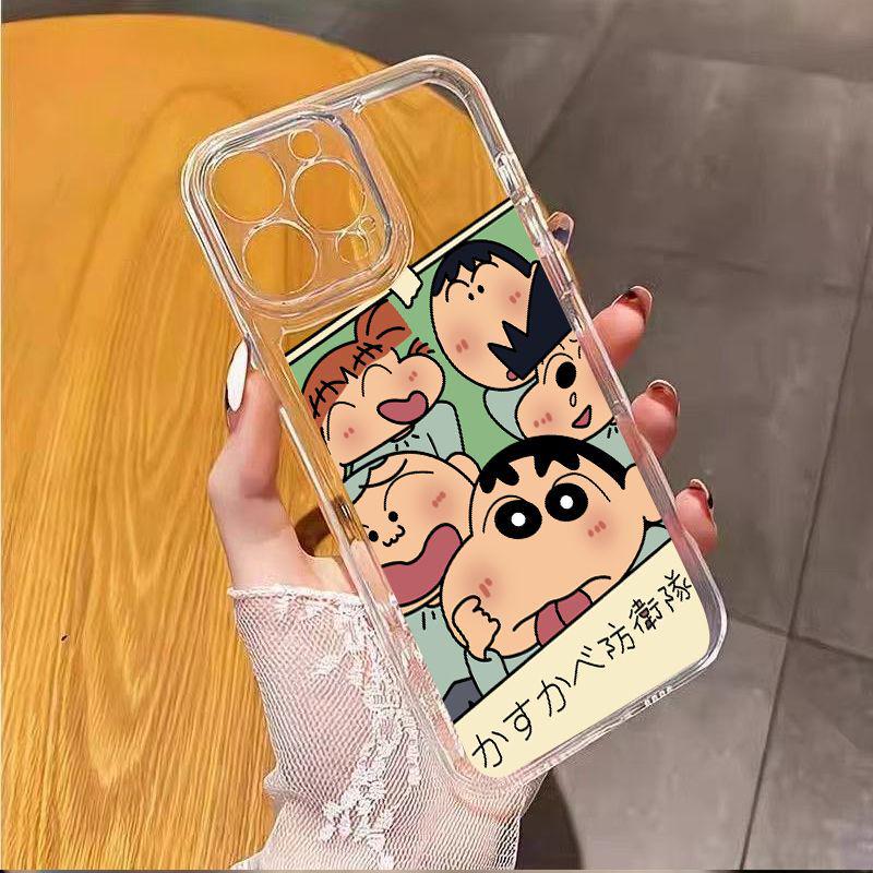 

Непослушный Шин-чан Apple iPhone 17 Pro Max/16/15/14 Противоударный Мягкий Космический Чехол для Телефона iPhone 11