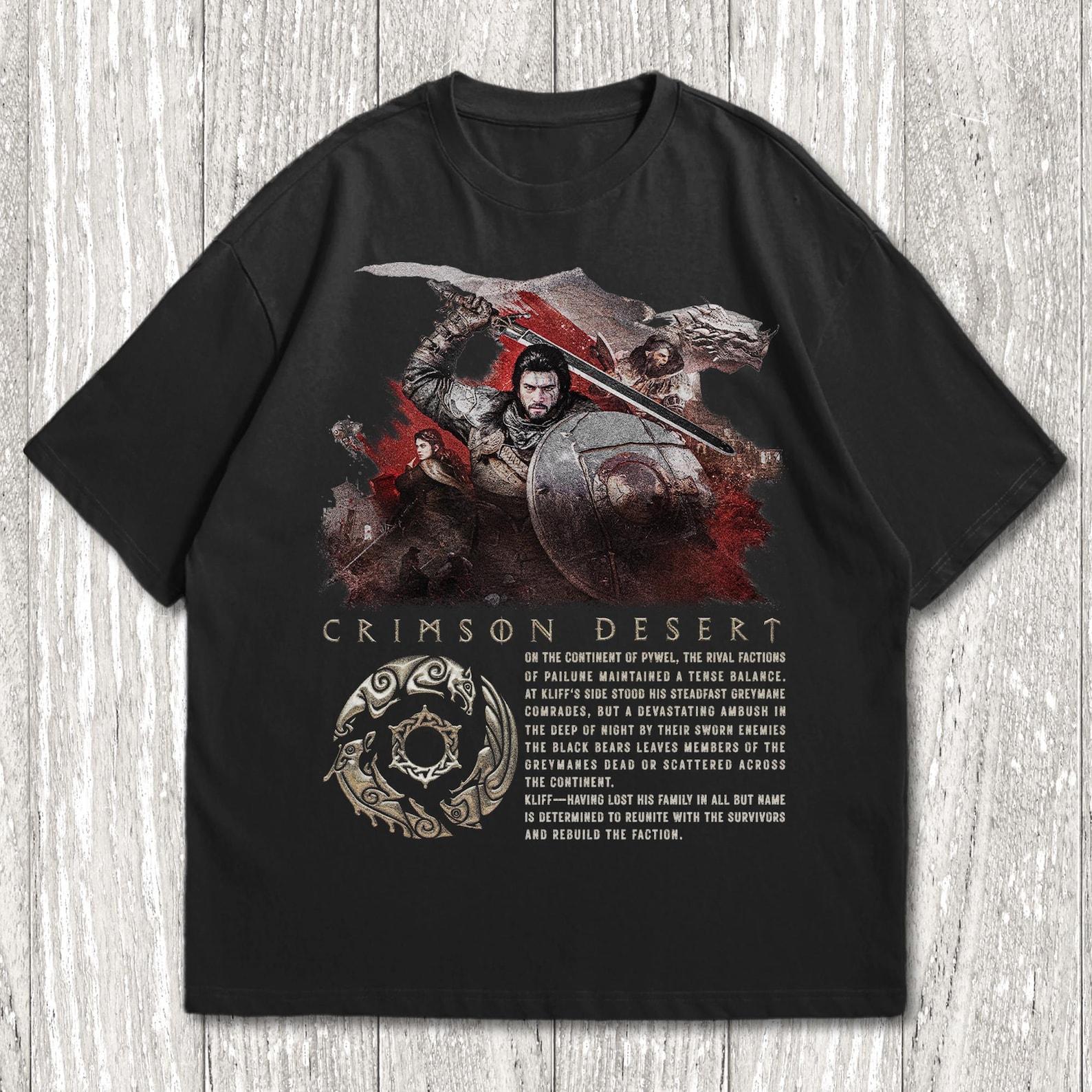 Crimson DeserT-Shirt, RPG Game Tee, Macduff T-Shirt, Pywel, Video Game Shirt 4XL
