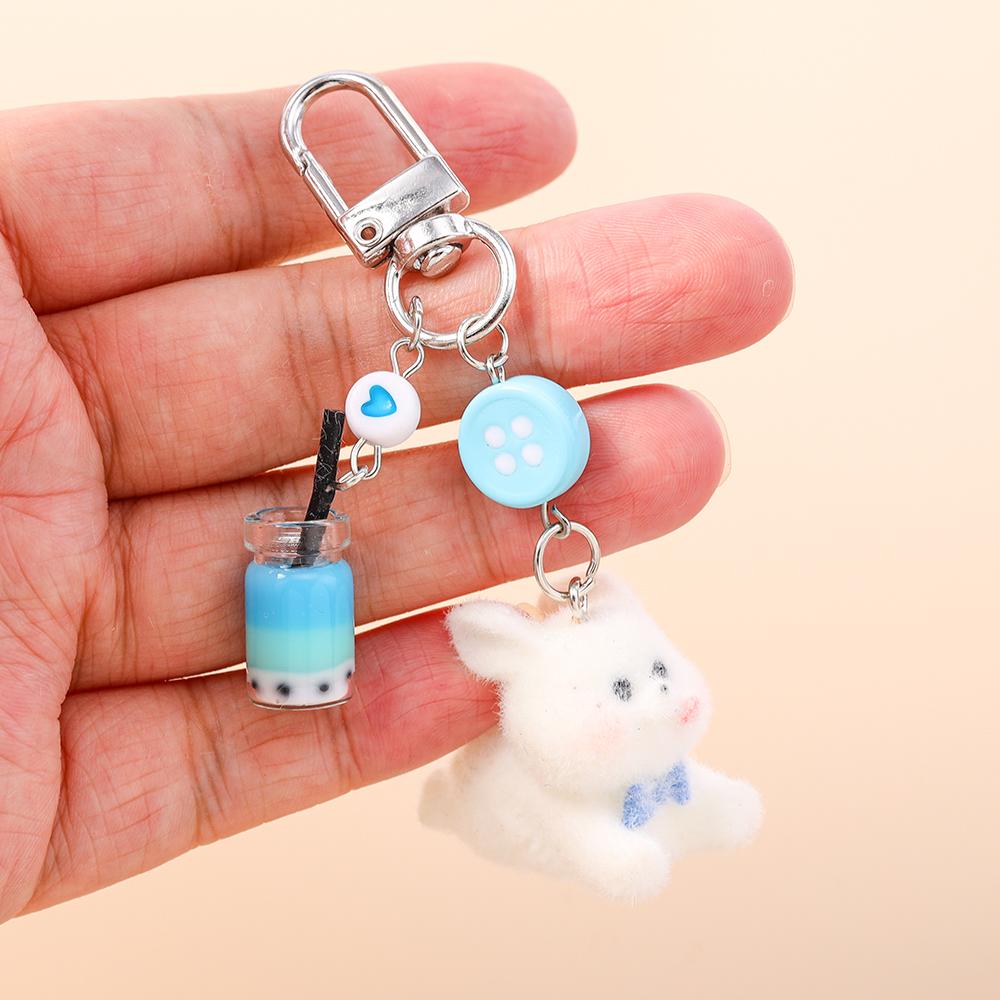 Cute Sea Otter Keychain Animal Key Ring Pendants for Women Girls Handbag Decor DIY Handmade Key Chain Jewelry Gifts