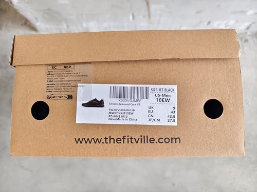 FitVille Men's Wide Golf Shoes, 2E/4E, Spikes, Lightweight, Water-Repellent, High-Instep, Perfect for Beginners and Practice, Plus Sizes Available