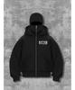 Men's Black Hooded Sweatshirt with Green Racing Print - "speed" Design, "loyal To You" Zipper Sweatshirt