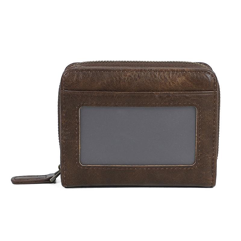 

Кожаная противокражная сумка-органайзер с кисточкой, многофункциональная, большой вместимости, простая сумка для мелочи, обложка для карт, кардхолдер, кошелек темно-коричневого