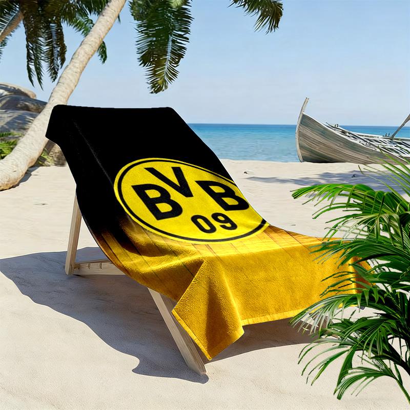 Dortmund Glory: Yellow Black Spirit beach towel Outdoor camping Portable for travel seaside swim Absorbent bath towel beach Outdoor picnic beach mat