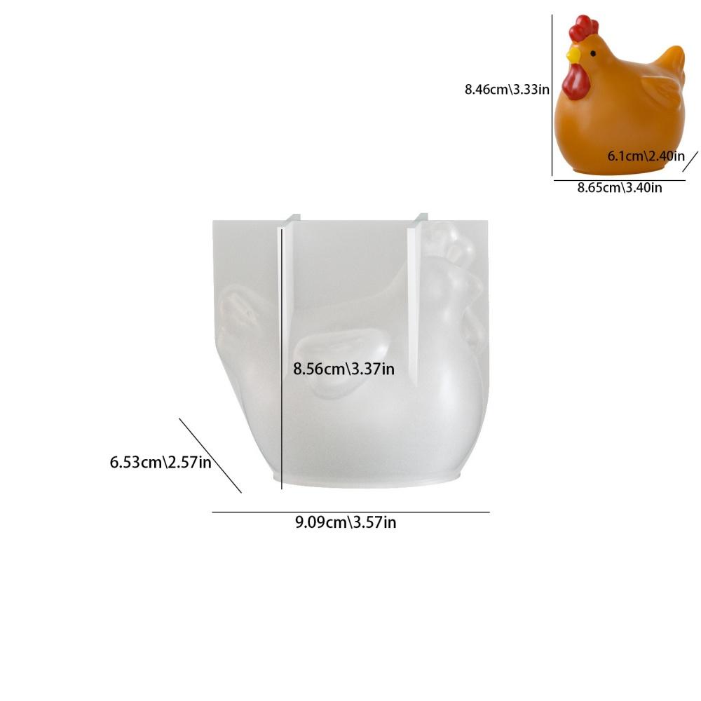 3D Chicken Candle Silicone Mold Cute Chicken Crafts Plaster Resin Cement Mould DIY Animal Soap Making Tool for Easter Home Decor