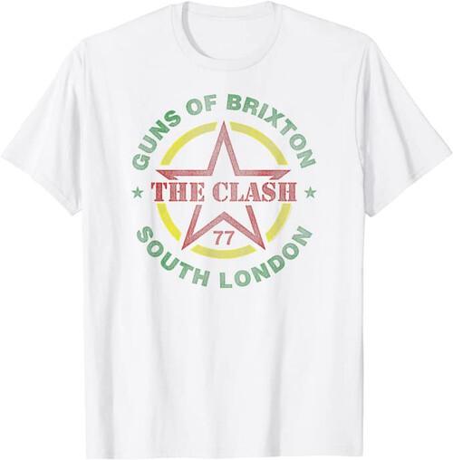 The Clash Guns Of Brixton White T-Shirt Unisex T-Shirt S
