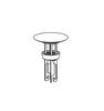 LIXIL INAX [Washbasin and Hand Wash Basin Set] Optional Drain Cover A-6224