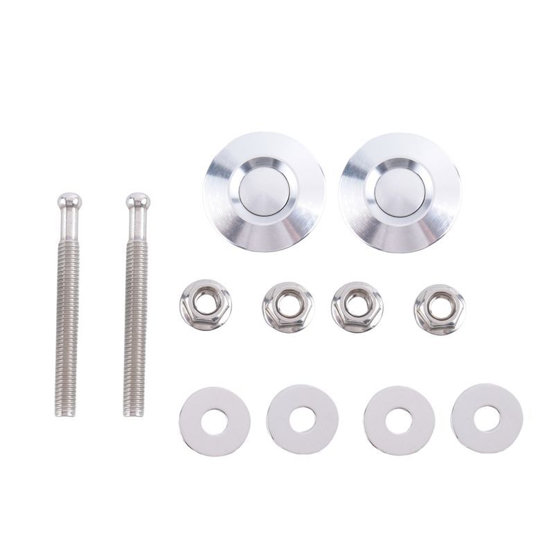 2x Langes Druckknopf-Schnellverschluss-Hauben-P-Motorhauben-Schloss-Clip-Riegel-Stoßstangen-Kit