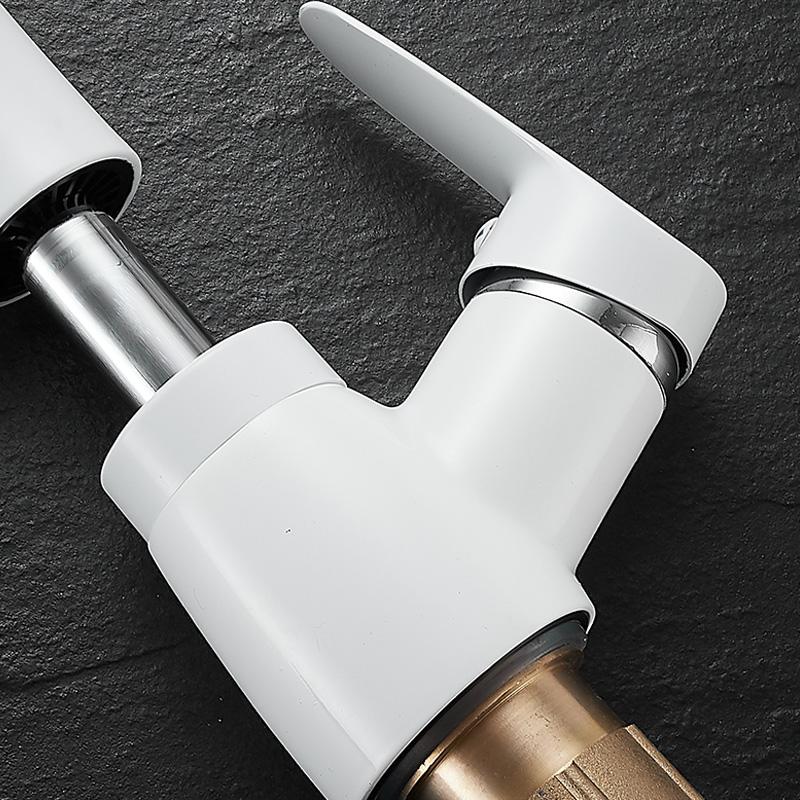 360° Rotate Mixer Tap Basin Faucet Deck Mount HotandCold Sink Sprayer Stretchable Bathroom Faucet 2 Ways Bathroom Crane Faucets